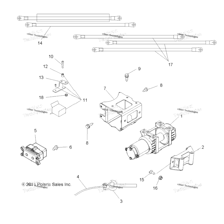 Options, Winch (49Atvwinch12sp800f)