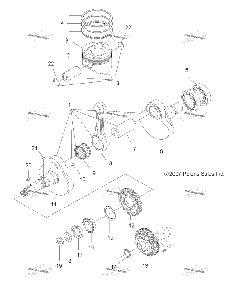 Engine, Crankshaft & Piston