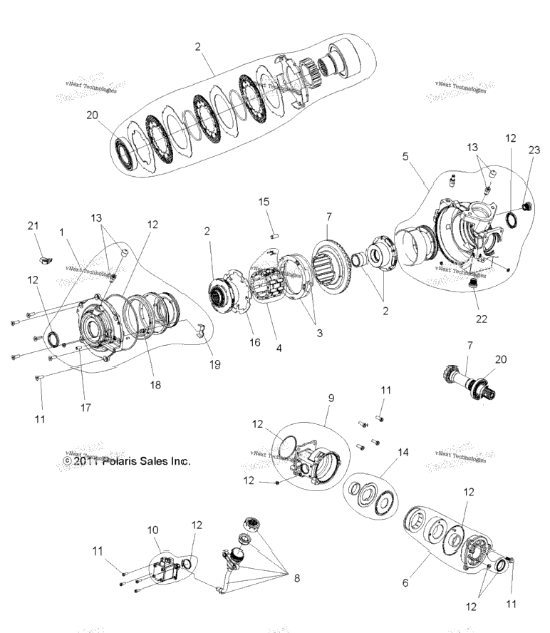 Drive Train, Front Gearcase Internals
