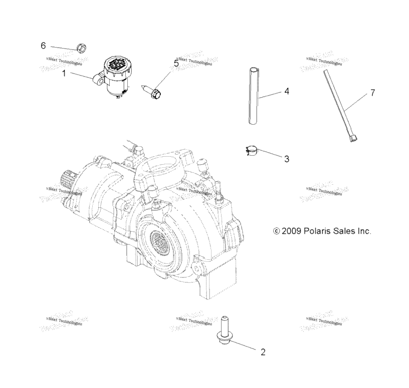 Drive Train, Gearcase Mounting, Front