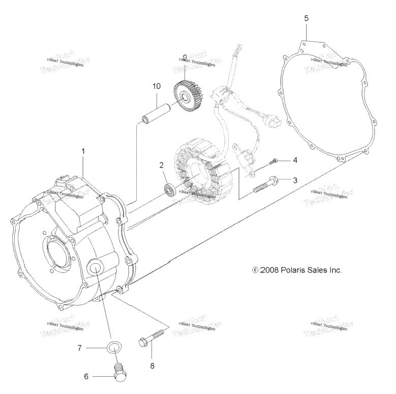 Engine, Magneto Cover