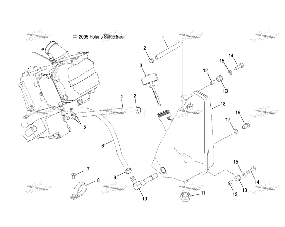 Engine, Oil System & Oil Tank