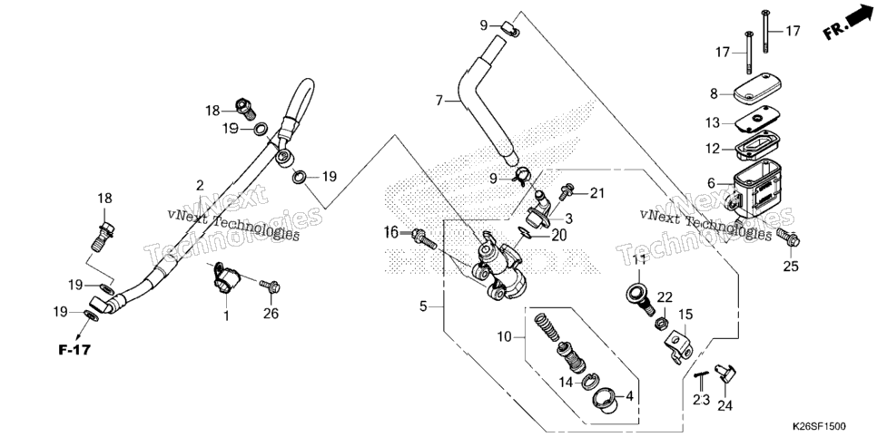 REAR BRAKE MASTER CYLINDER