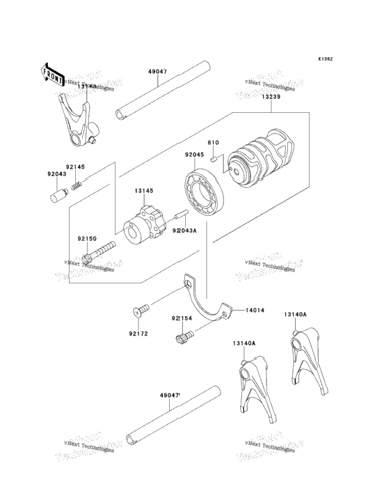 Gear Change Drum/Shift Fork(S)