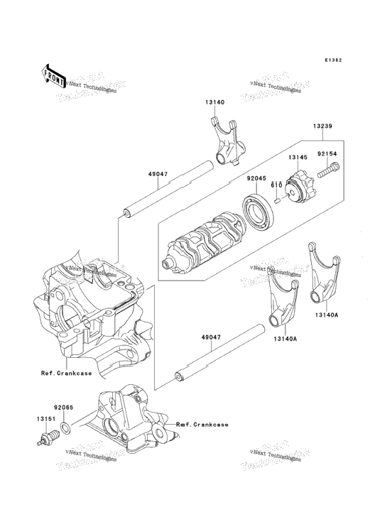 Gear Change Drum/Shift Fork(S)