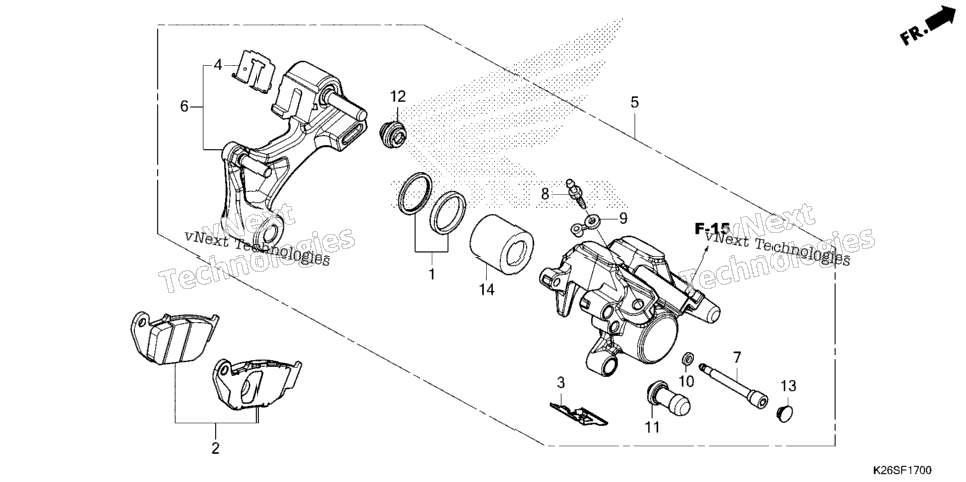 REAR BRAKE CALIPER