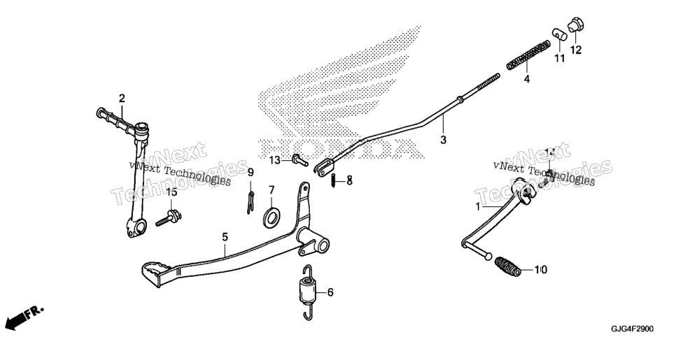 BRAKE PEDAL / KICK STARTER ARM