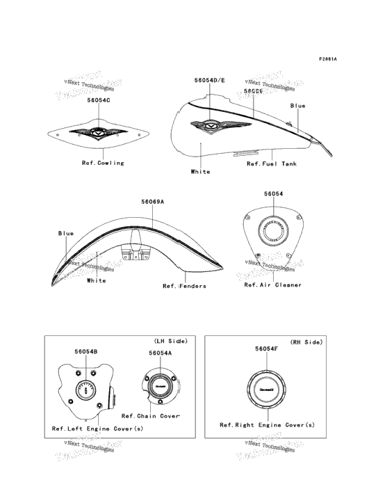 Decals (White/Blue)(Ca,Us)