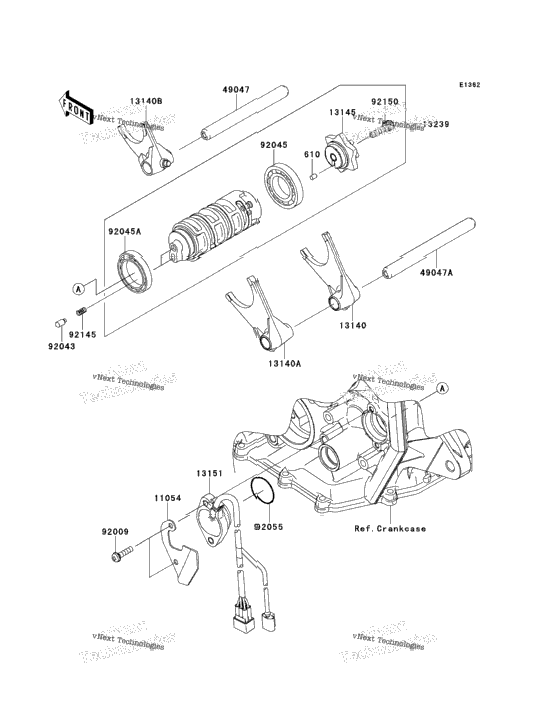 Gear Change Drum/Shift Fork(S)