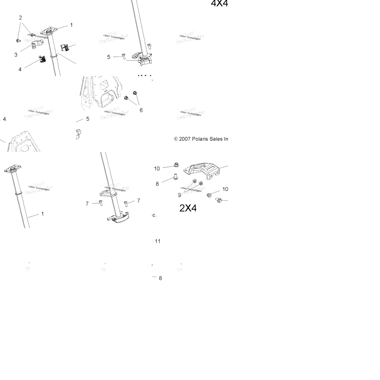Steering Post (49Atvsteering07hawk2)