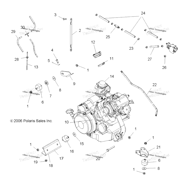 Engine, Mounting