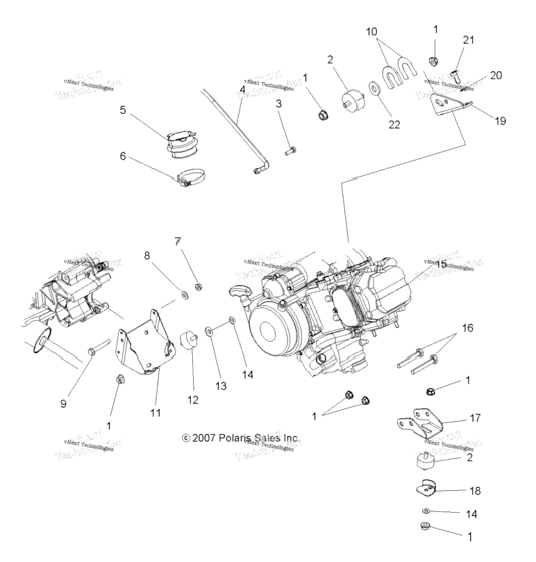 Engine, Mounting