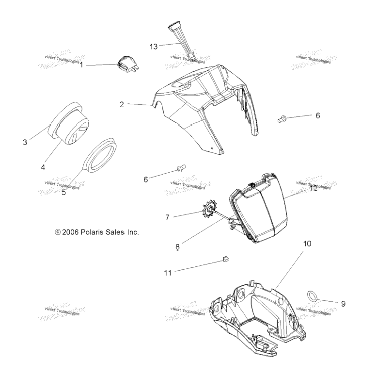 Headlight Pod & Speedometer
