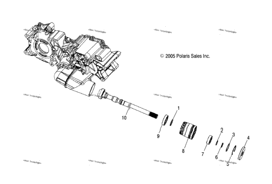 Transmission, Output Shaft, Front