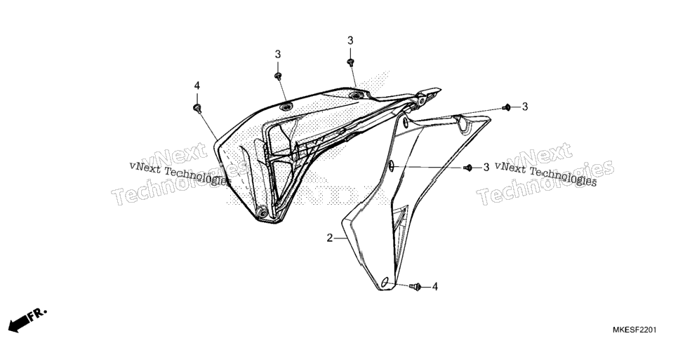 RADIATOR SHROUD (CRF450RX)