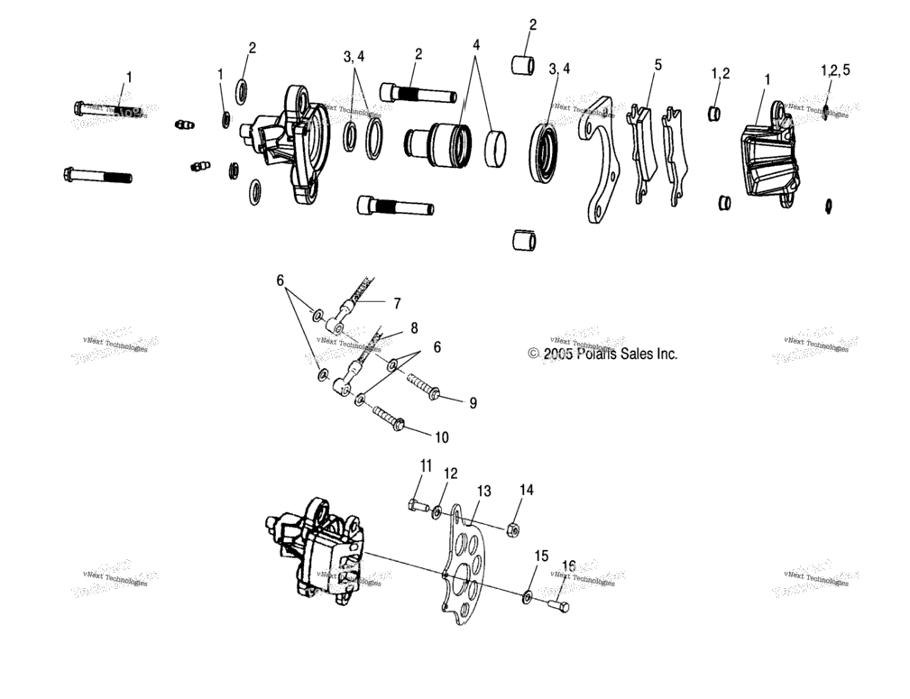 Brake, Caliper Mounting, Rear
