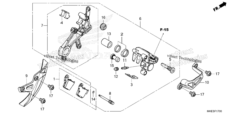 REAR BRAKE CALIPER