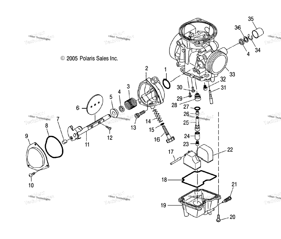 Engine, Carburetor, Lower