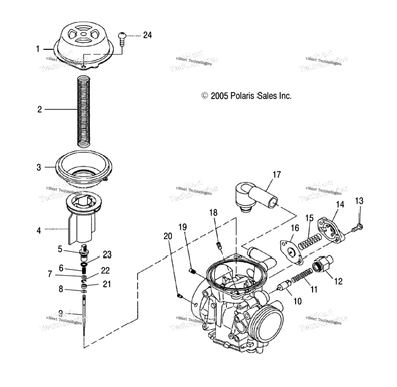 Engine, Carburetor, Upper