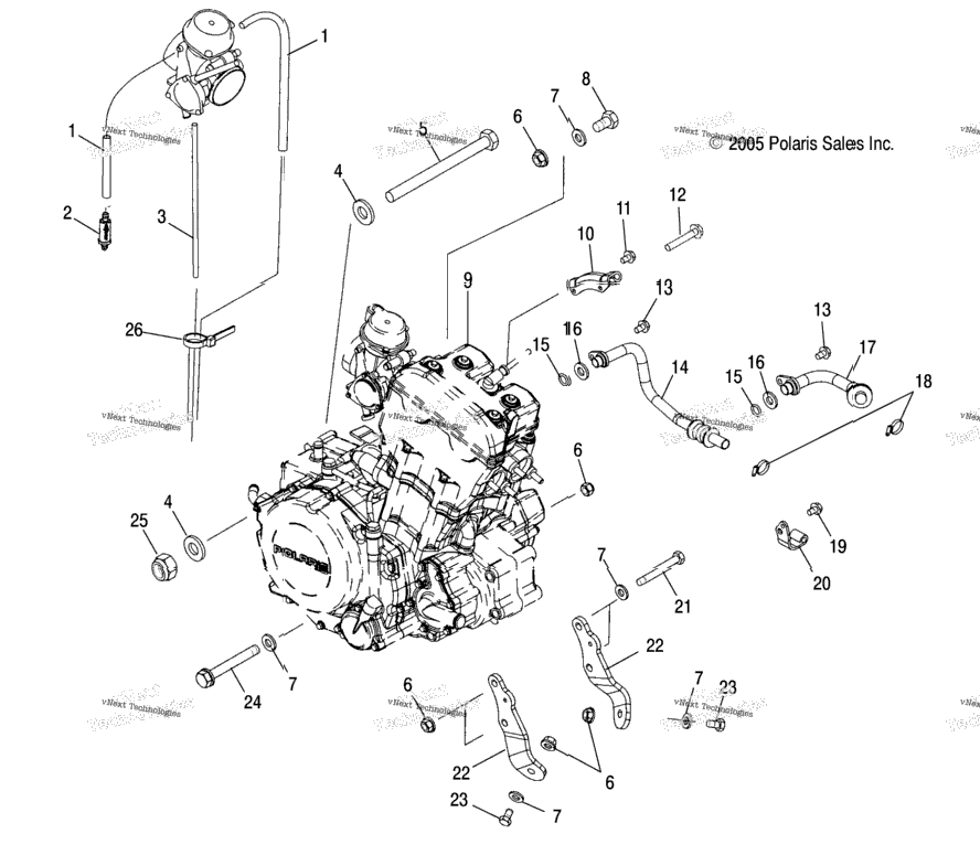 Engine, Mounting