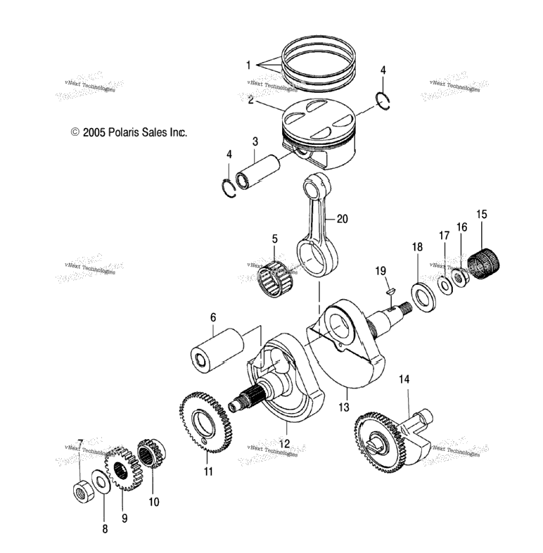 Engine, Crankshaft & Piston