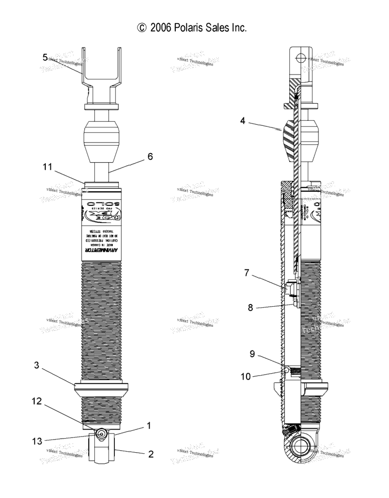 Shock, Rear A07gp50ab (49Atvshockrr)