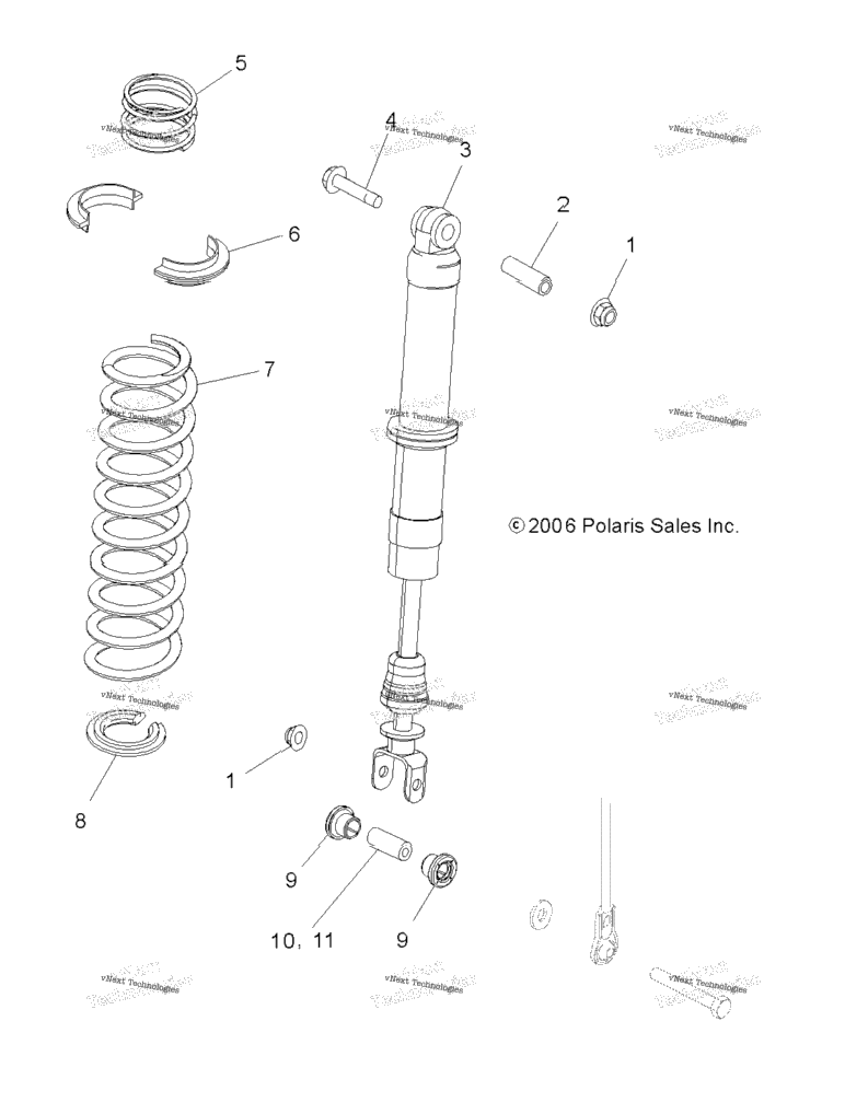 Shock, Rear, Mounting