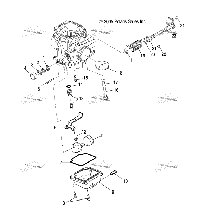 Engine, Carburetor, Lower