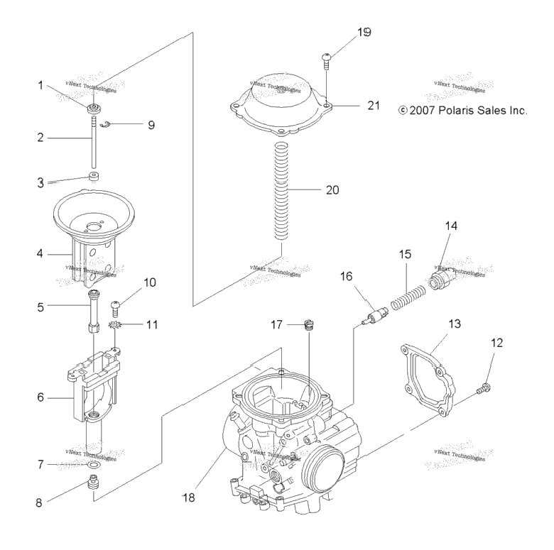 Engine, Carburetor, Upper