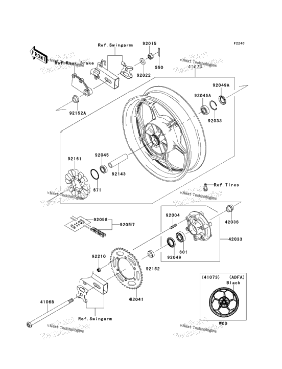 Rear Wheel/Chain (Adf)/(Adfa)(Cn)