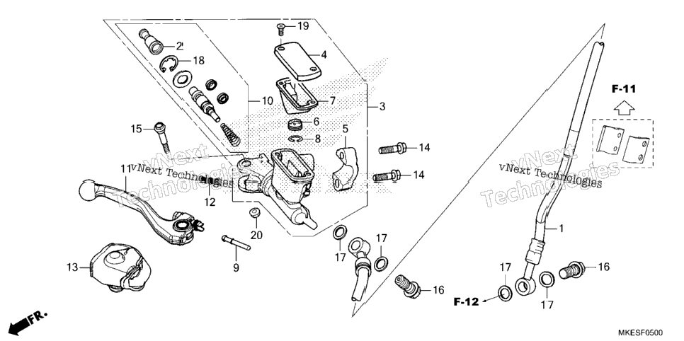 FRONT BRAKE MASTER CYLINDER