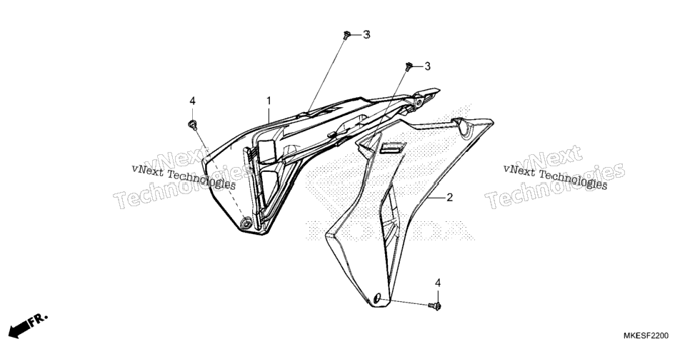 RADIATOR SHROUD (CRF450R/RWE)