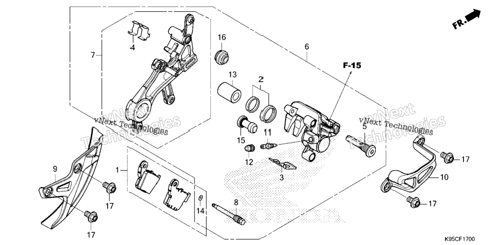 REAR BRAKE CALIPER