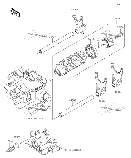 Gear Change Drum/Shift Fork(S)
