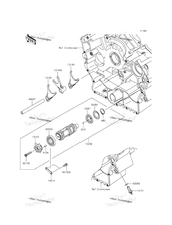 Gear Change Drum/Shift Fork(S)
