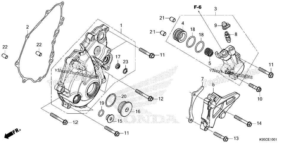 LEFT CRANKCASE COVER (CRF250RWE)