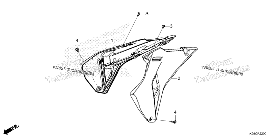 RADIATOR SHROUD (CRF250R/CRF250RWE)