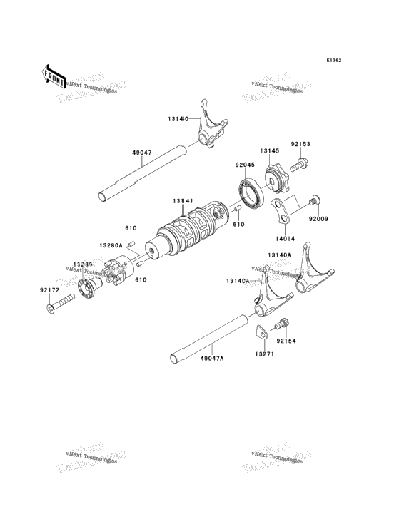 Gear Change Drum/Shift Fork(S)