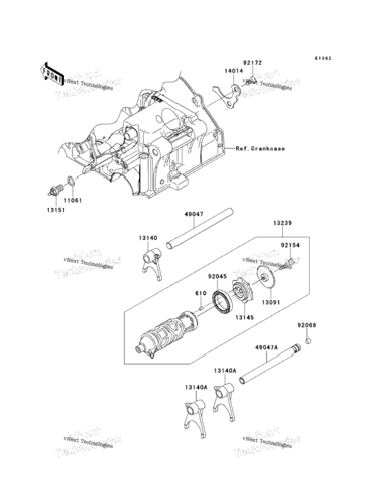 Gear Change Drum/Shift Fork(S)