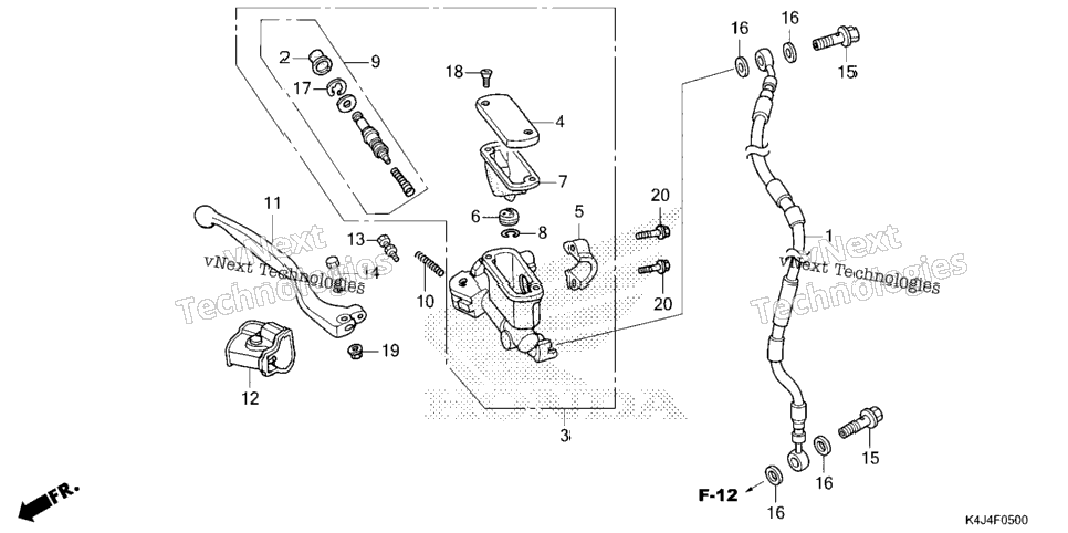 FRONT BRAKE MASTER CYLINDER