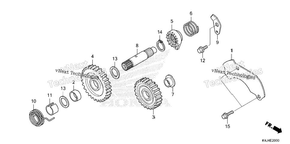 KICK STARTER SPINDLE