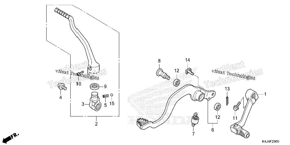 PEDAL / KICK STARTER ARM