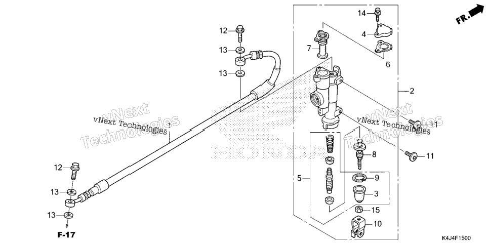 REAR BRAKE MASTER CYLINDER