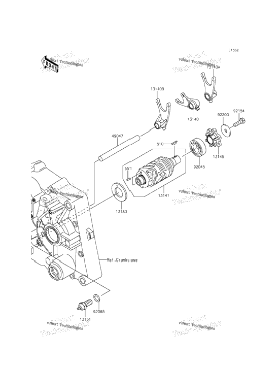 Gear Change Drum/Shift Fork(S)