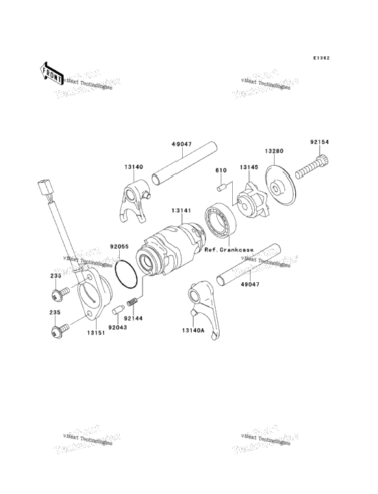 Gear Change Drum/Shift Fork(S)