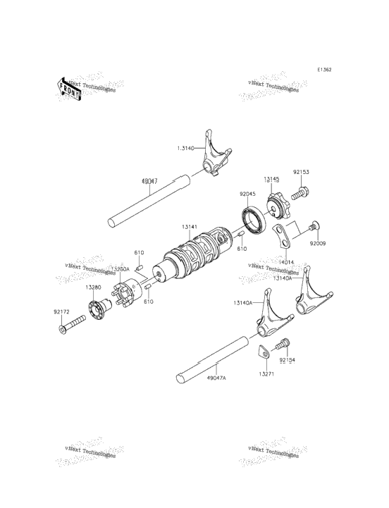 Gear Change Drum/Shift Fork(S)