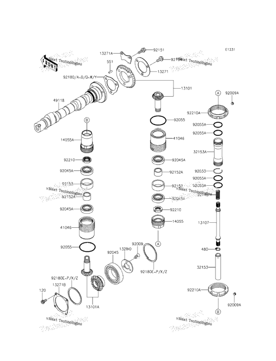 Camshaft(S)/Bevel Gear