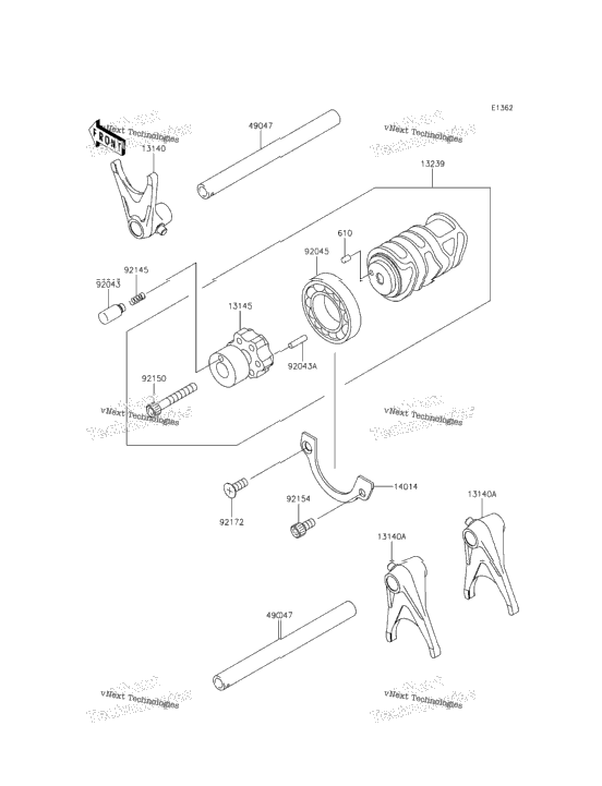 Gear Change Drum/Shift Fork(S)