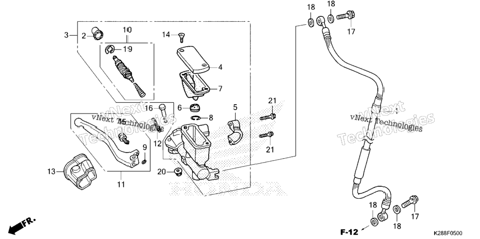 FRONT BRAKE MASTER CYLINDER