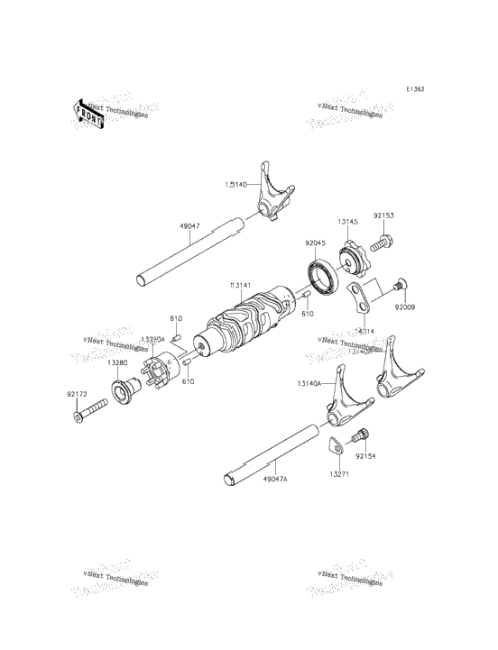 Gear Change Drum/Shift Fork(S)